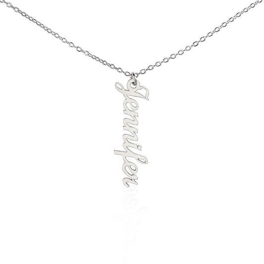 Custom Vertical Name Necklace | No Message Card