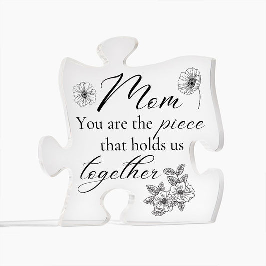 Mom Holds Us Together | Puzzle Acrylic Plaque