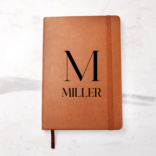 Personalized Vegan Leather Journal | Initial and Name