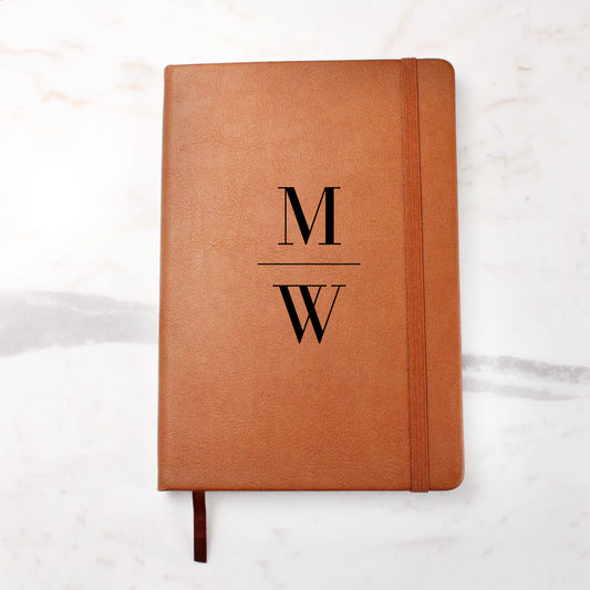 Personalized Initials Leather Journal